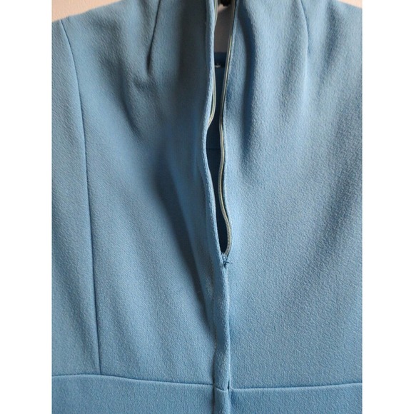 Vintage Powder Blue Size 12 Formal Dress Beaded Sheer Sleeves - Picture 9 of 12